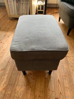 Křeslo a podnozka Strandmon IKEA - 7
