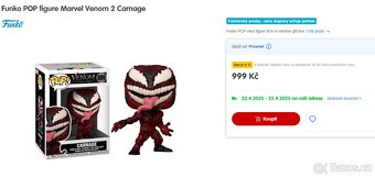 POP 889 Marvel: Venom - CARNAGE - nové - 7