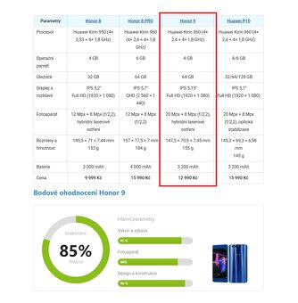 Honor 9 modrý 4GB/64Gb - 7