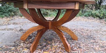 Masivní rozkládací stůl + 6x masivní židle - 7