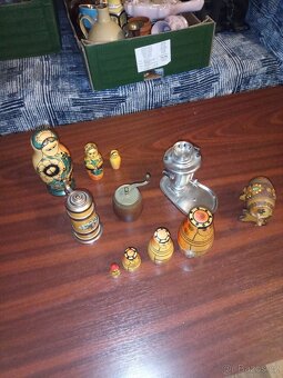 Konvolut RETRO dekorační keramiky,skla a dřeva - 7