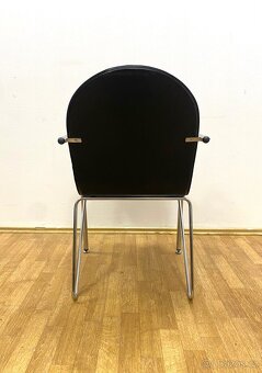 Retro židle 80. léta kůže chrom - 7