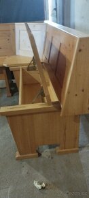 Selská dřevěná lavice se stolem - 7