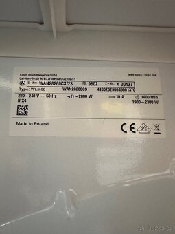 PRAČKA BOSCH WAN28260CS – 7 kg, EcoSilence Drive – FUNKČNÍ - 7