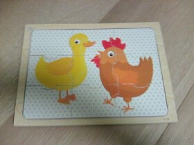 Dřevěná puzzle pro nejmenší děti (6 ks) - 7