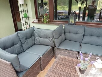 ratanová sestava s poduškami - 7