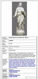 Kostelní sochy svatých (kamenná socha) 170cm - 7