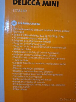 Domácí pekárna ETA DELICCA MINI - 7