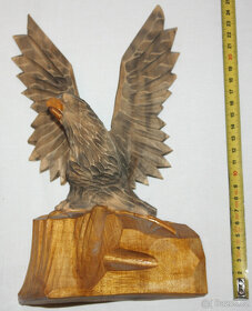 soška Orel dřevo, dřevěná socha, dřevěnou figura, figurka - 7