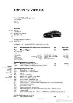 Prodám BMW 420d BMW 420d xDrive Gran Coupé model Msport , 2 - 7