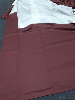 Vínově červené dámské iromuji kimono - 7