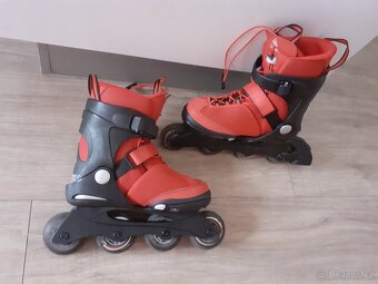 Prodám juniorské vel. nastav. in-line K2 35 - 40, 22-25,5cm - 7