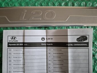 dekorativní ozdobné a ochranné lišty prahu Hyundai i20 od 20 - 7