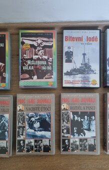 Válečné a další Vhs videokazety. 32 kusu. Některé zabalené - 7