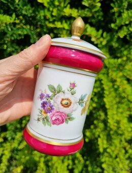 Starožitna porcelánová dóza Alka Kunst Německo - 7
