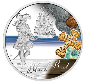 Kolekce 5 stříbrných 1 Oz mincí Golden Age of Piracy (proof) - 7