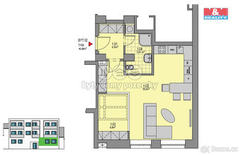 Pronájem bytu 1+kk, 48 m², Nový Jičín, ul. Beskydská - 7