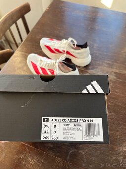 ADIZERO ADIOS PRO 4 M (42 EU) - jednou použité - UNISEX - 7