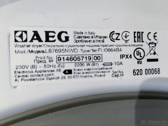 Pračka 9 kg + sušička 6 kg,  AEG Lavamat, 1600 ot./min - 7
