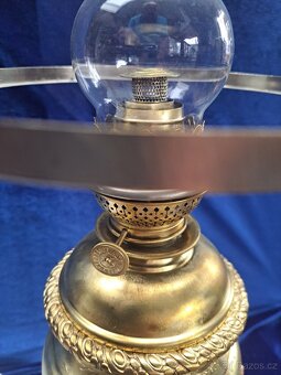 Petrolejová lampa z mosazi - 7