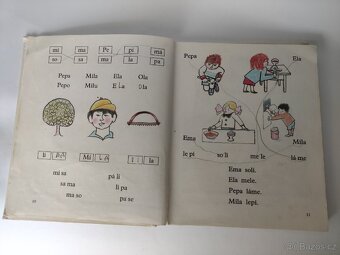 Retro SLABIKÁŘ, stará dětská učebnice, ČSSR, pošta 75.- - 7