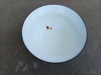 Smaltovaný modrý vandlík, průměr 35 cm - 7