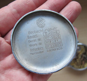 Originál obří starožitné německé letecké hodinky LACO B-UHR - 7