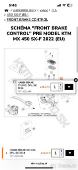 Ktm SX/ EXC pumpa, hadica Brembo OEM - 7