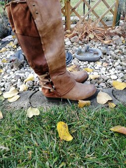 Zimní kozačky 41 hnědé - 7