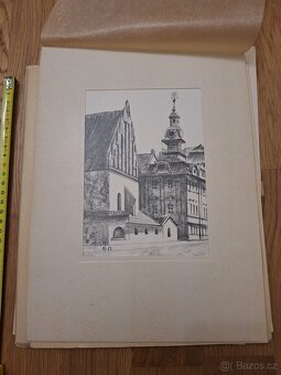 PRAHA - různé kresby tužkou - 7