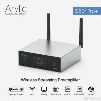 Arylic Up2stream S50 Pro+, WiFi & Bluetooth 5.0 Audio přijím - 7