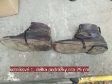 staré kožené boty - vysoké, kotníkové, dámské "meltonky" - 7