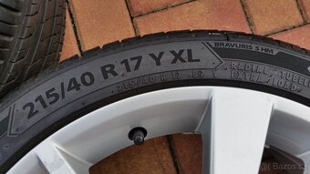 Letní sada ŠKODA Rapid, Fabia3 5x100 R17 pneu 215/40 4x7mm - 7