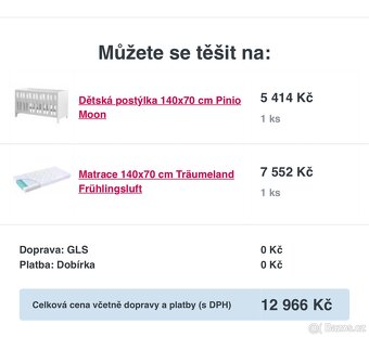 Designová postýlka MOON PINIO 140x70 - 7