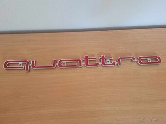 Veľký nápis QUATTRO pre AUDI chrom, čierne, červene - 7