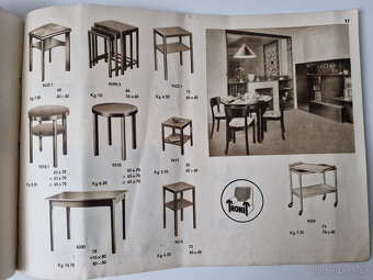Starý reklamní katalog vzorník ohybaný nábytek Thonet c1930 - 7
