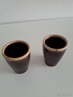 Retro keramická sada – karafa + 6 kalíšků - 7