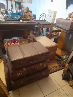 Starožitné 3 cestovní kufry - 7