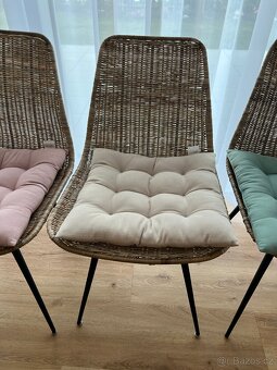 Kvalitní designové ratanové židle Kave Home + sedáky zdarma - 7