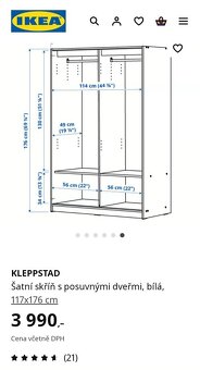 Prodám šatní skříň IKEA - 7