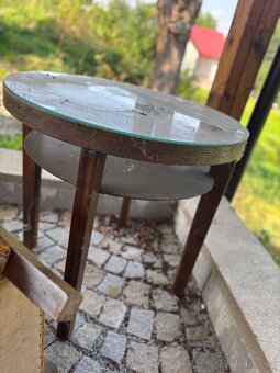 Retro křesla + taburet + stolek - 7