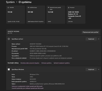 PC OFFICE AMD X4-A8, 12GB RAM, 128GB SATA SSD, WIN11PRO - 7