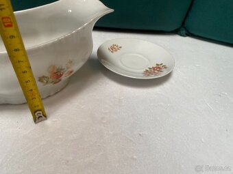 Vintage porcelánová salsera a podšálkem - 7