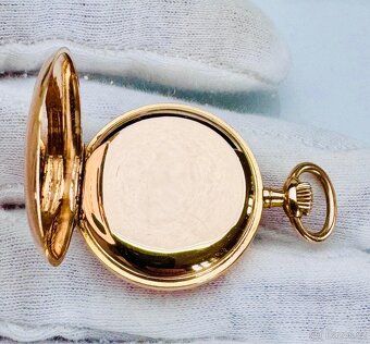 18K CELO ZLATÉ KAPESNÍ HODINKY CHRONOMETRE LIP S ETUI A ŘETÍ - 7