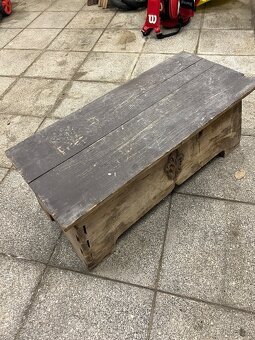 Rustikální dřevěná lavice – masiv, ruční práce - 7