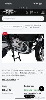 Padací rám BMW R1200GS - 7