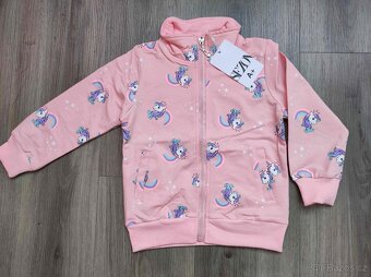 Dívčí slabá mikina koně, kočička, koníci nová - 7