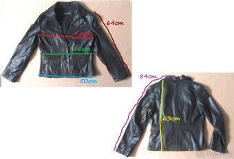 Černá dámská kožená bunda - 7