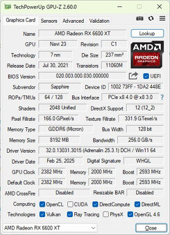 Herní PC - Ryzen 5500, 16GB RAM, 1TB NVME, 6600XT, WIN11 - 7