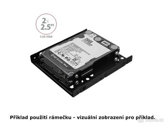 AXAGON rámeček pro SSD/HDD 2x2.5" do 3.5" slotu - 7